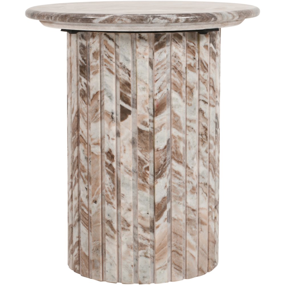Genoa Brown Marble End Table. Picture 2
