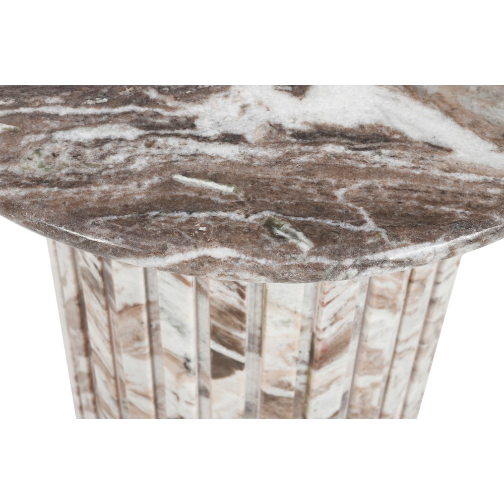 Genoa Brown Marble End Table. Picture 3