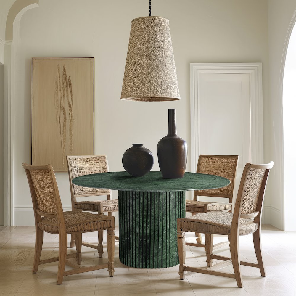 Genoa Green Dining Table. Picture 2