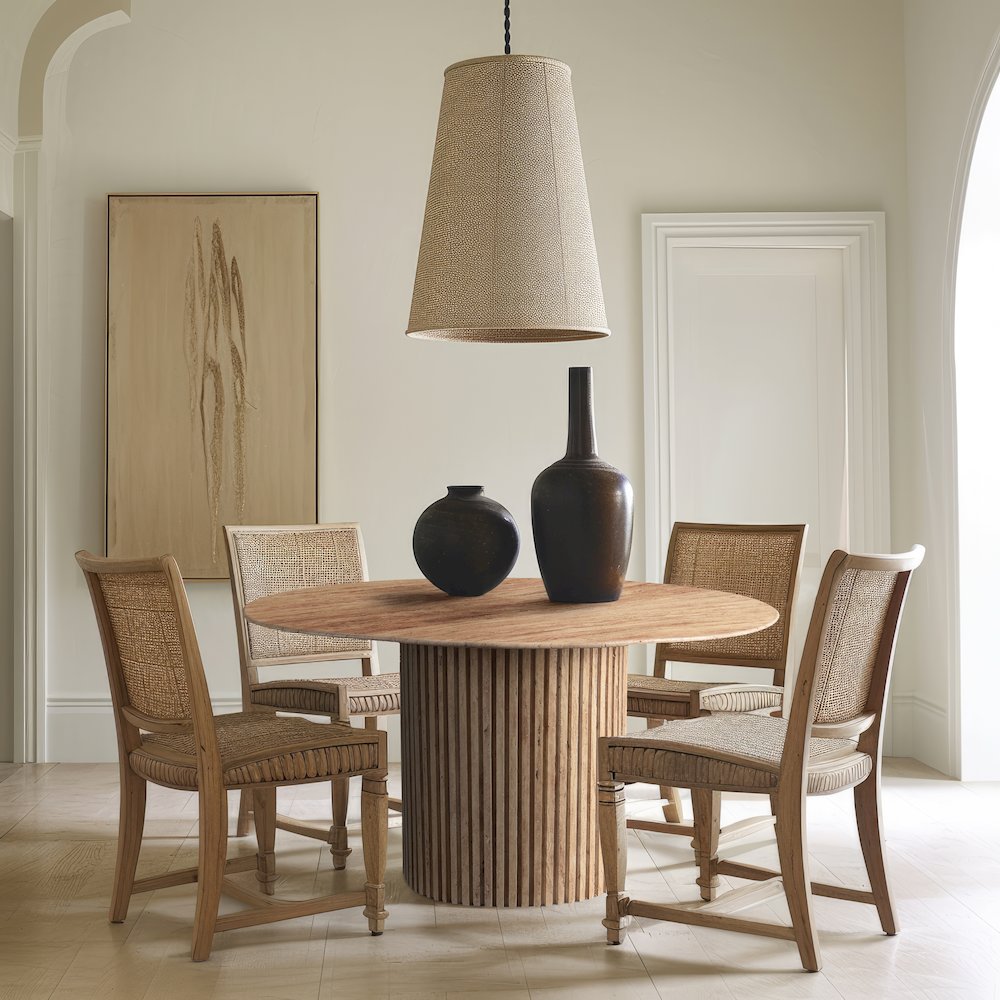 Genoa Beige Dining Table. Picture 2