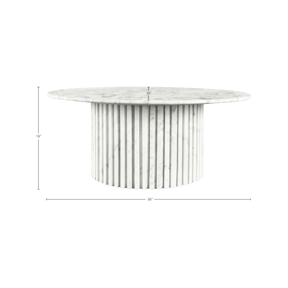 Genoa White Coffee Table. Picture 9