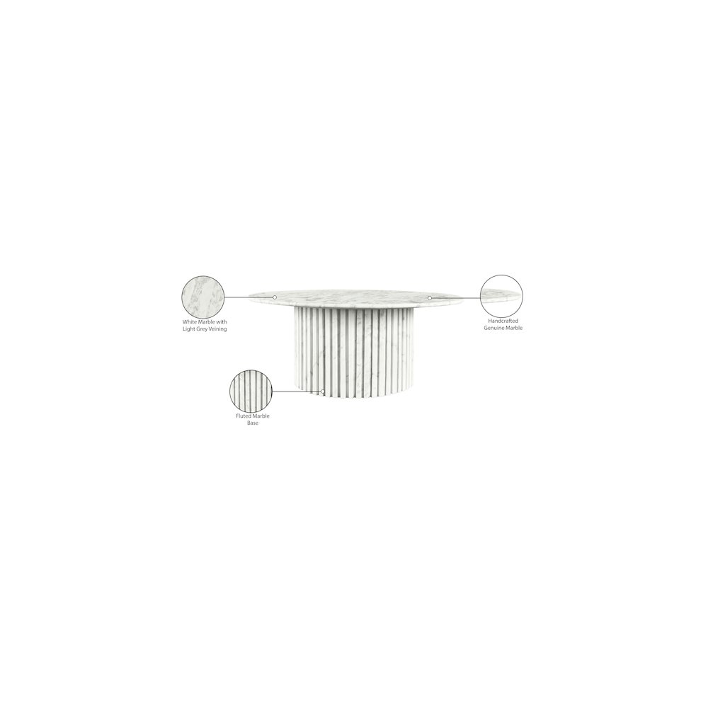 Genoa White Coffee Table. Picture 10