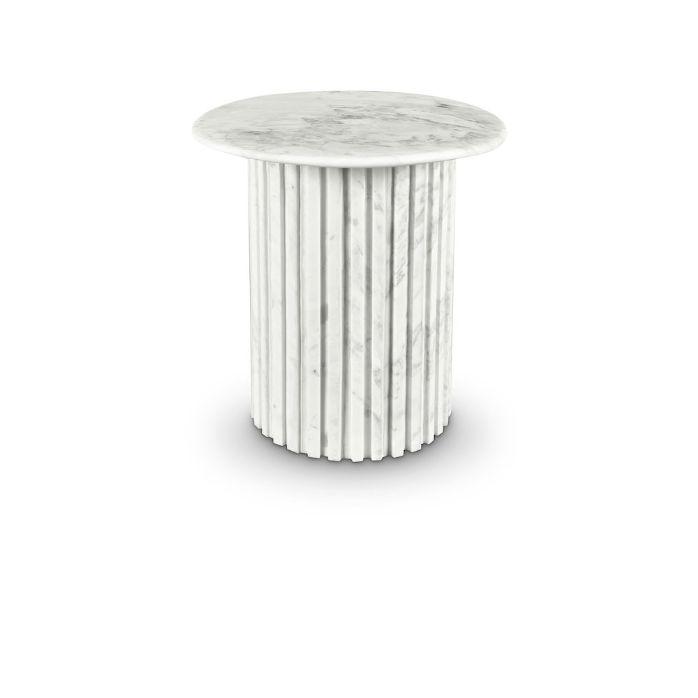 Genoa White End Table. Picture 1