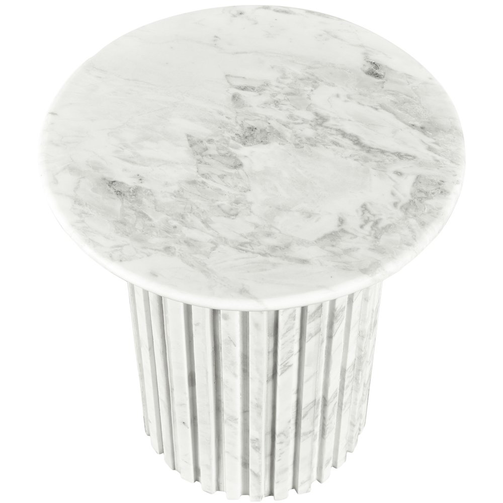Genoa White End Table. Picture 3