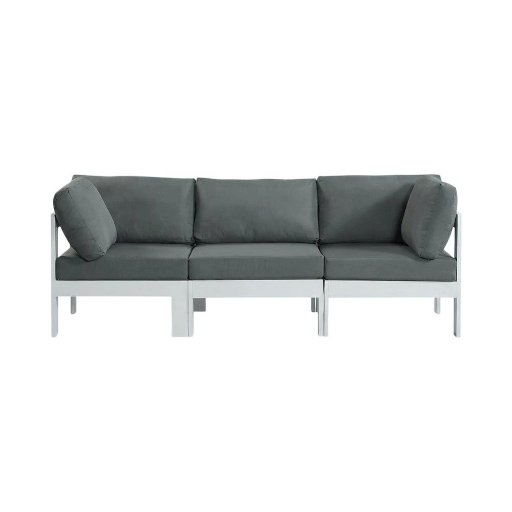 Gray Fabric Outdoor Modular Sofa With Contemporary Style For Patio Lounge. Picture 4