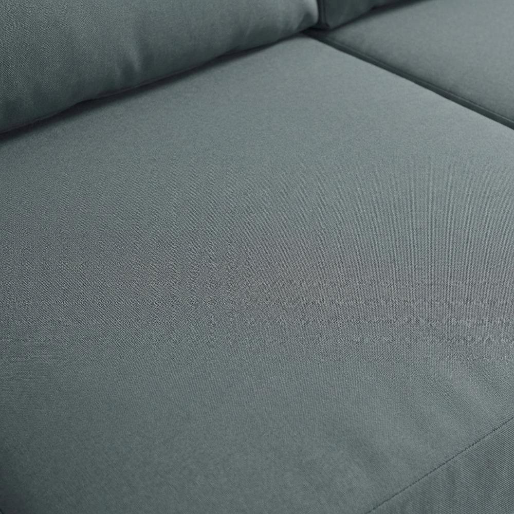 Gray Fabric Outdoor Modular Sofa With Contemporary Style For Patio Lounging. Picture 5