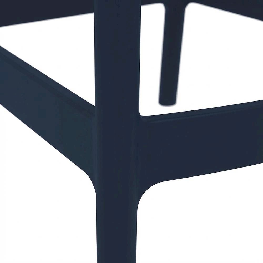 Navy Outdoor Patio Stool Set Of 4, Protective Finish, Contemporary Style. Picture 6