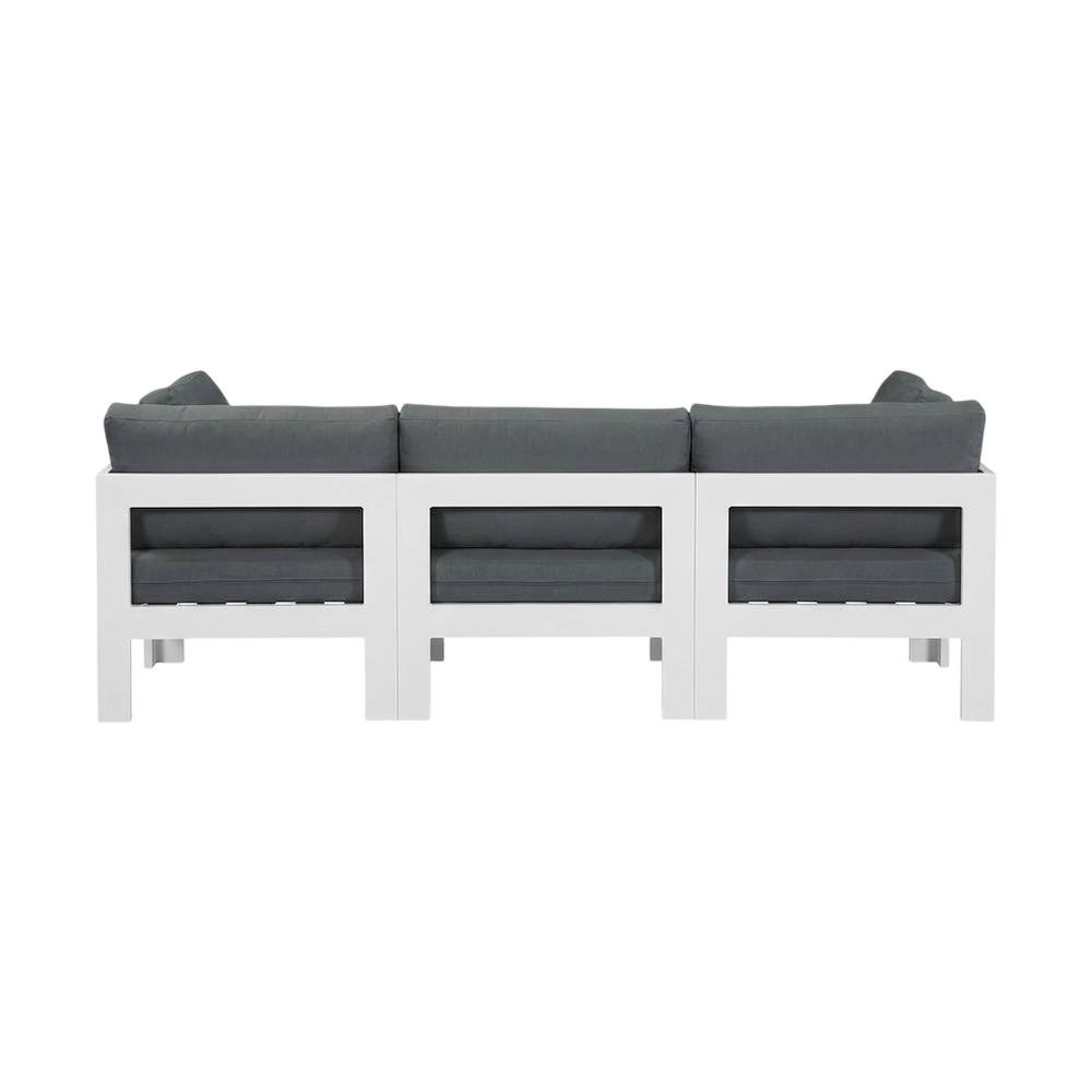 Gray Fabric Outdoor Patio Modular Sectional With Contemporary Style. Picture 4