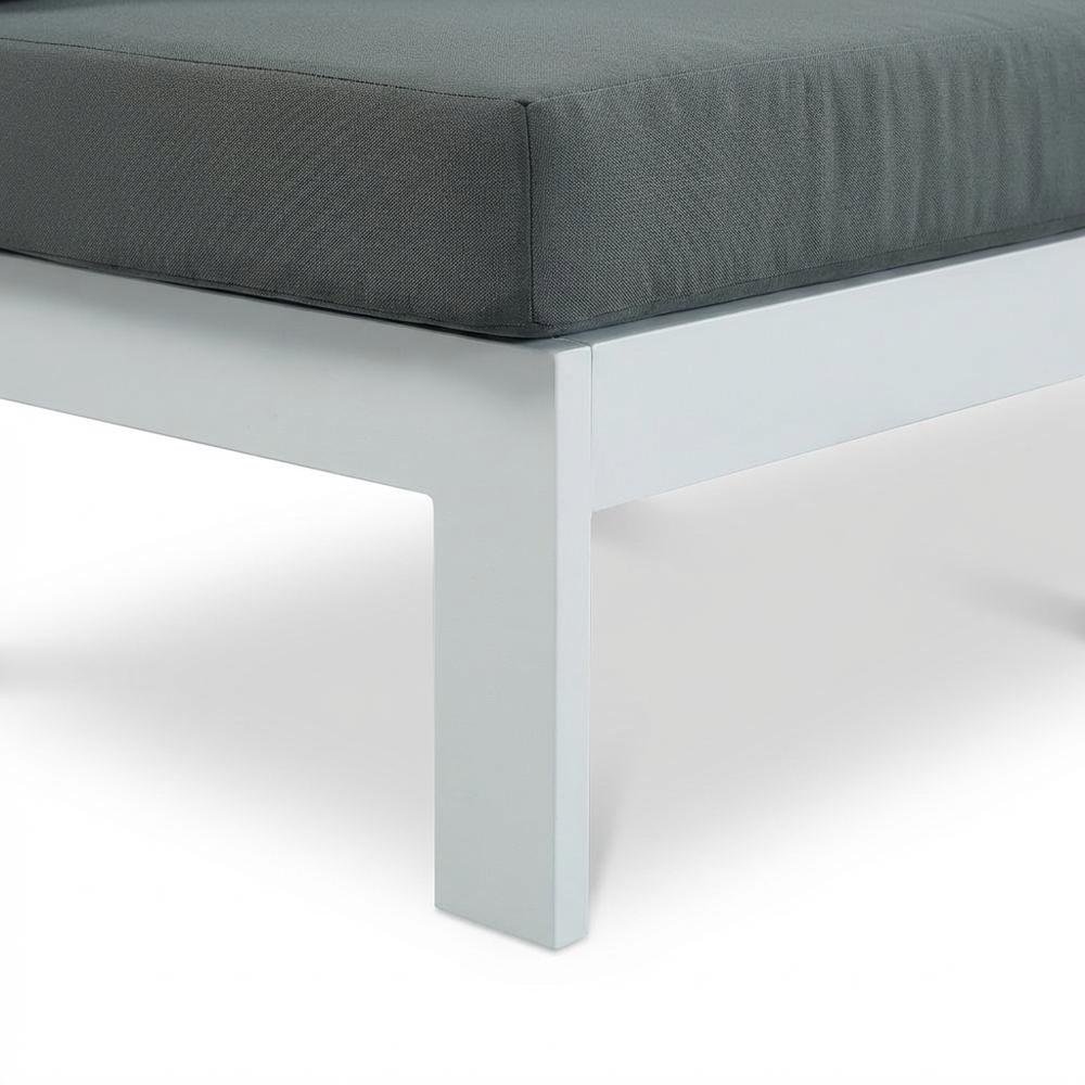Gray Fabric Outdoor Modular Sofa With Contemporary Style And Cushioned Seats. Picture 6