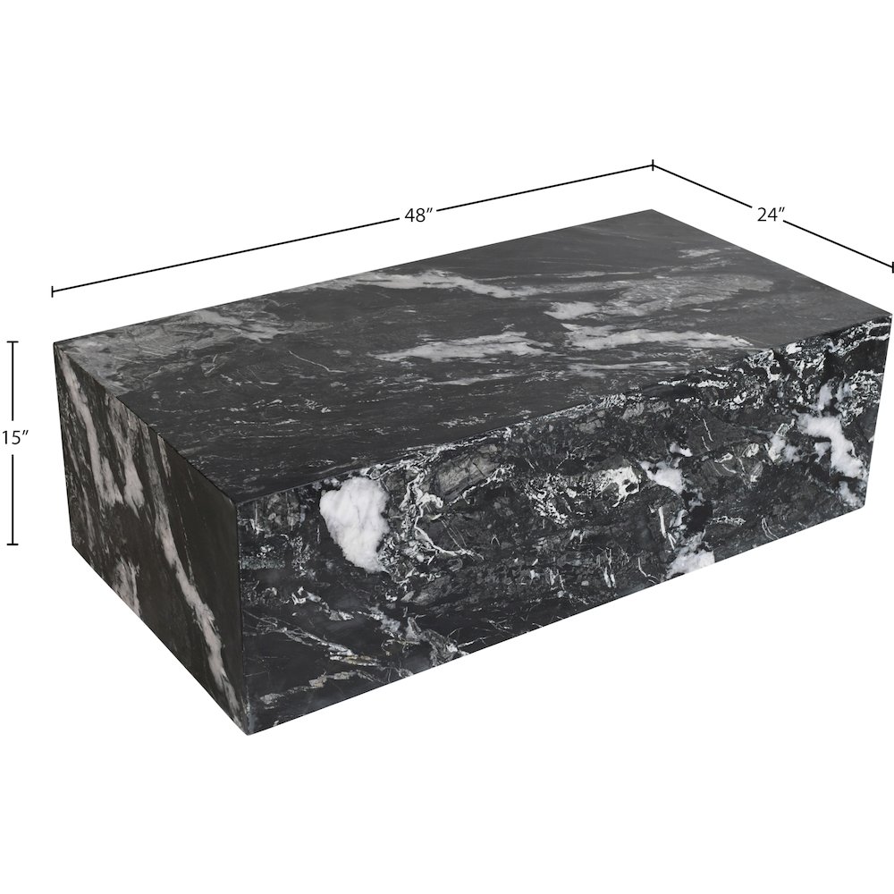 Bolzano Black Marble Coffee Table. Picture 3