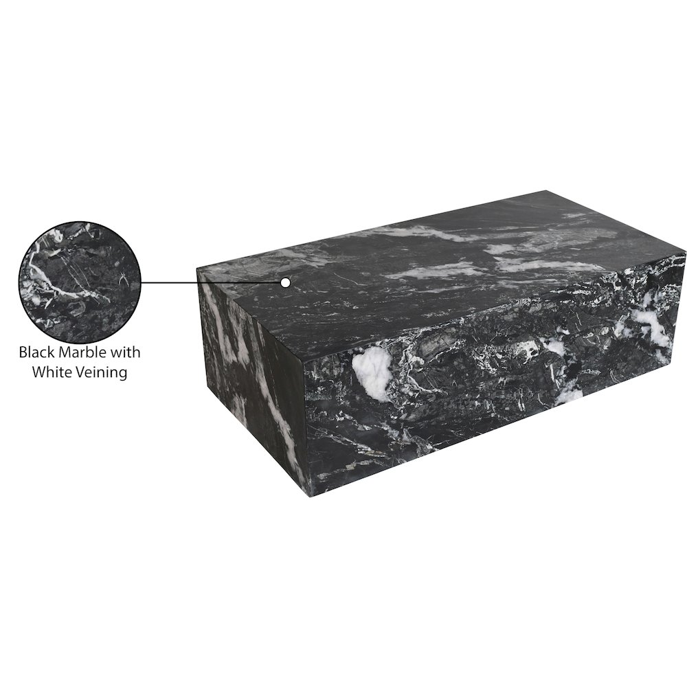 Bolzano Black Marble Coffee Table. Picture 4