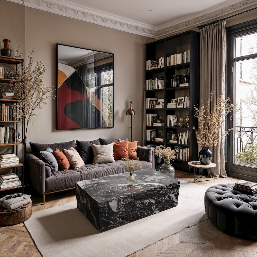 Bolzano Black Marble Coffee Table. Picture 5