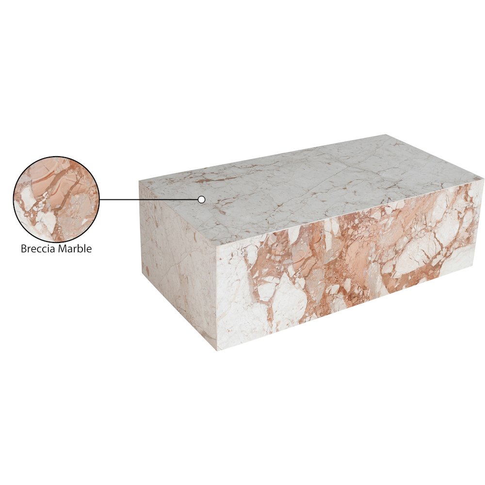 Bolzano Cream Marble Coffee Table. Picture 5