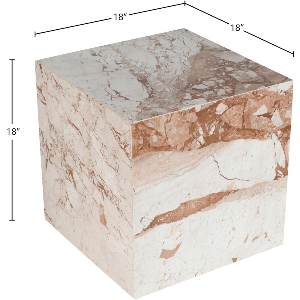 Bolzano Cream Marble End Table. Picture 4