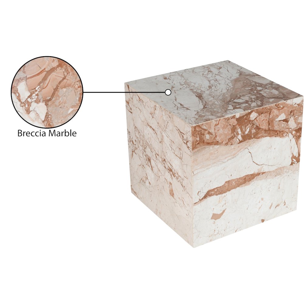 Bolzano Cream Marble End Table. Picture 5