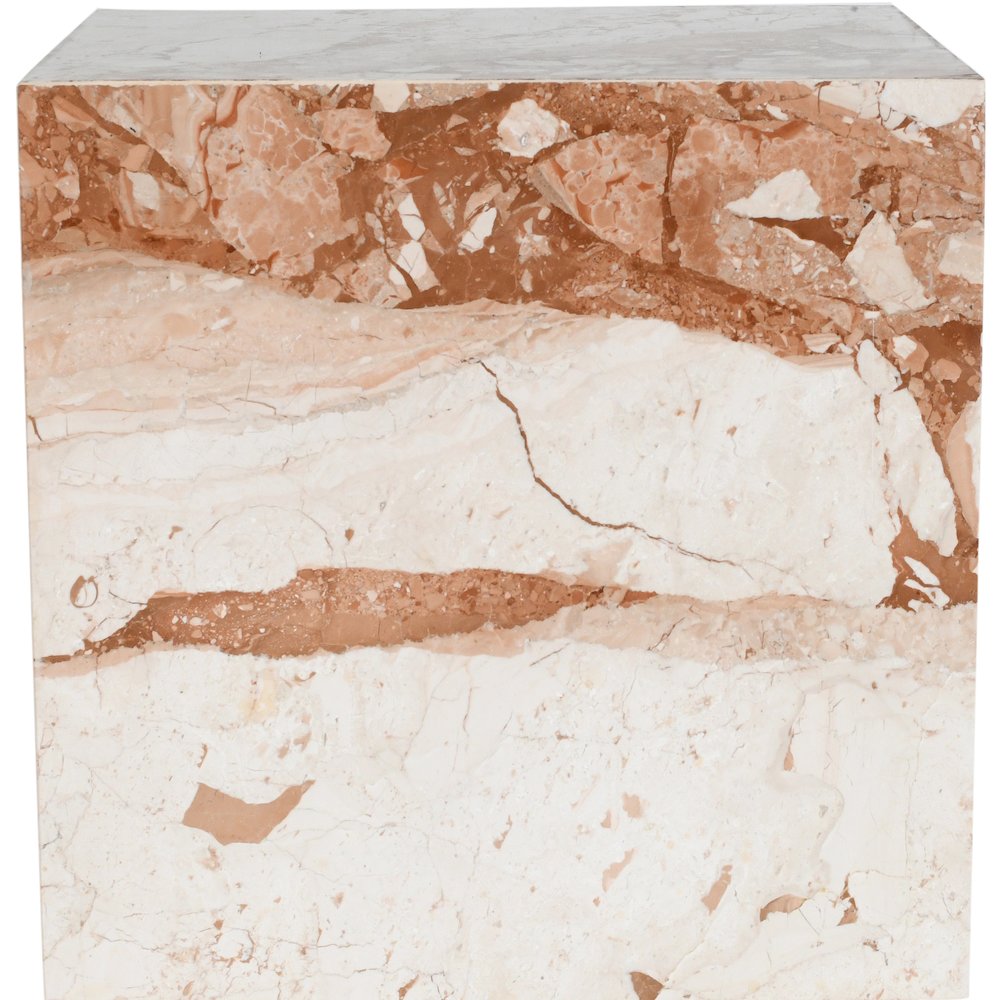 Bolzano Cream Marble End Table. Picture 2