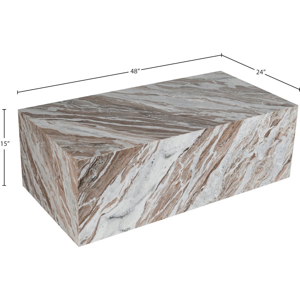 Bolzano Brown Marble Coffee Table. Picture 4