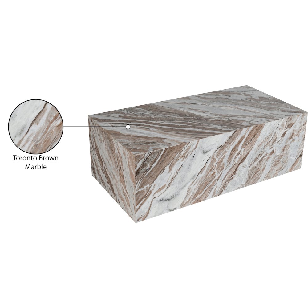 Bolzano Brown Marble Coffee Table. Picture 5
