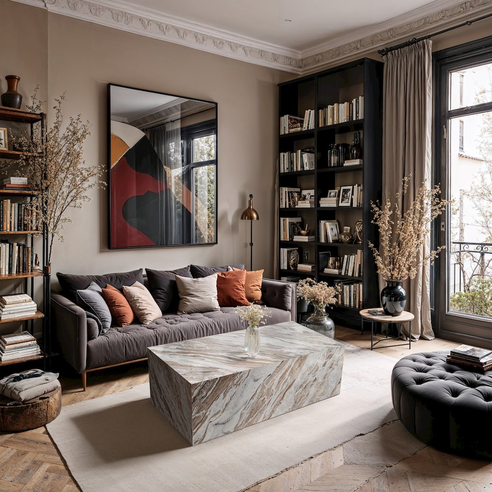 Bolzano Brown Marble Coffee Table. Picture 6