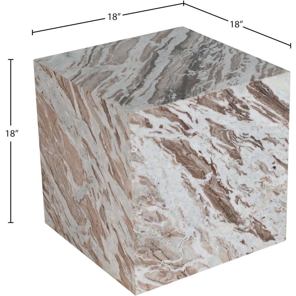 Bolzano Brown Marble End Table. Picture 4