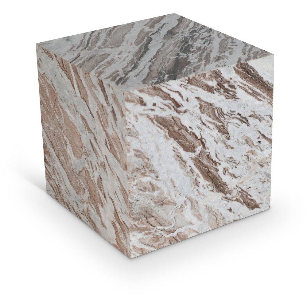Bolzano Brown Marble End Table. Picture 1