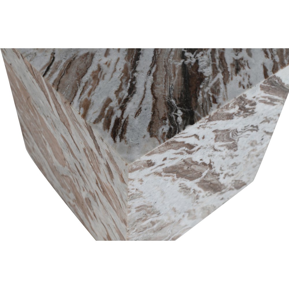 Bolzano Brown Marble End Table. Picture 3