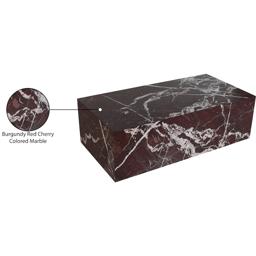 Bolzano Red Marble Coffee Table. Picture 4