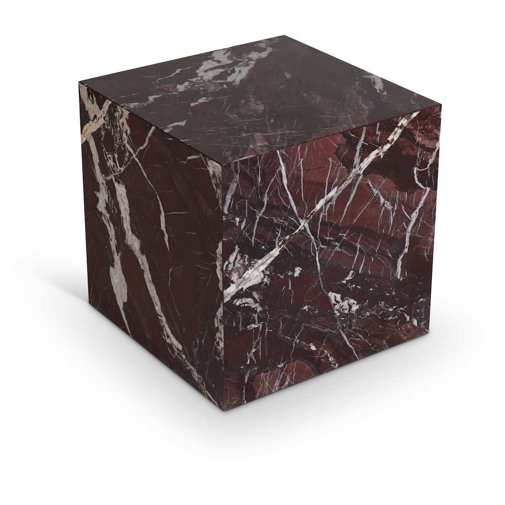 Bolzano Red Marble End Table. Picture 1