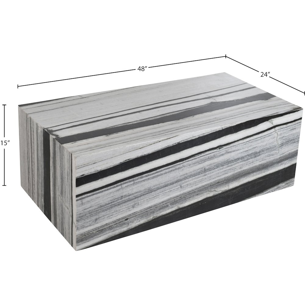 Bolzano Black Marble Coffee Table. Picture 5
