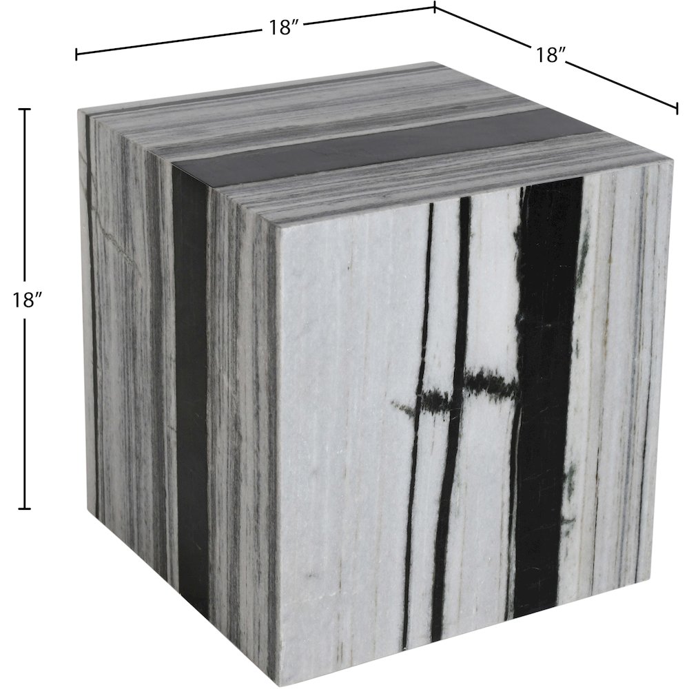 Bolzano Black Marble End Table. Picture 5
