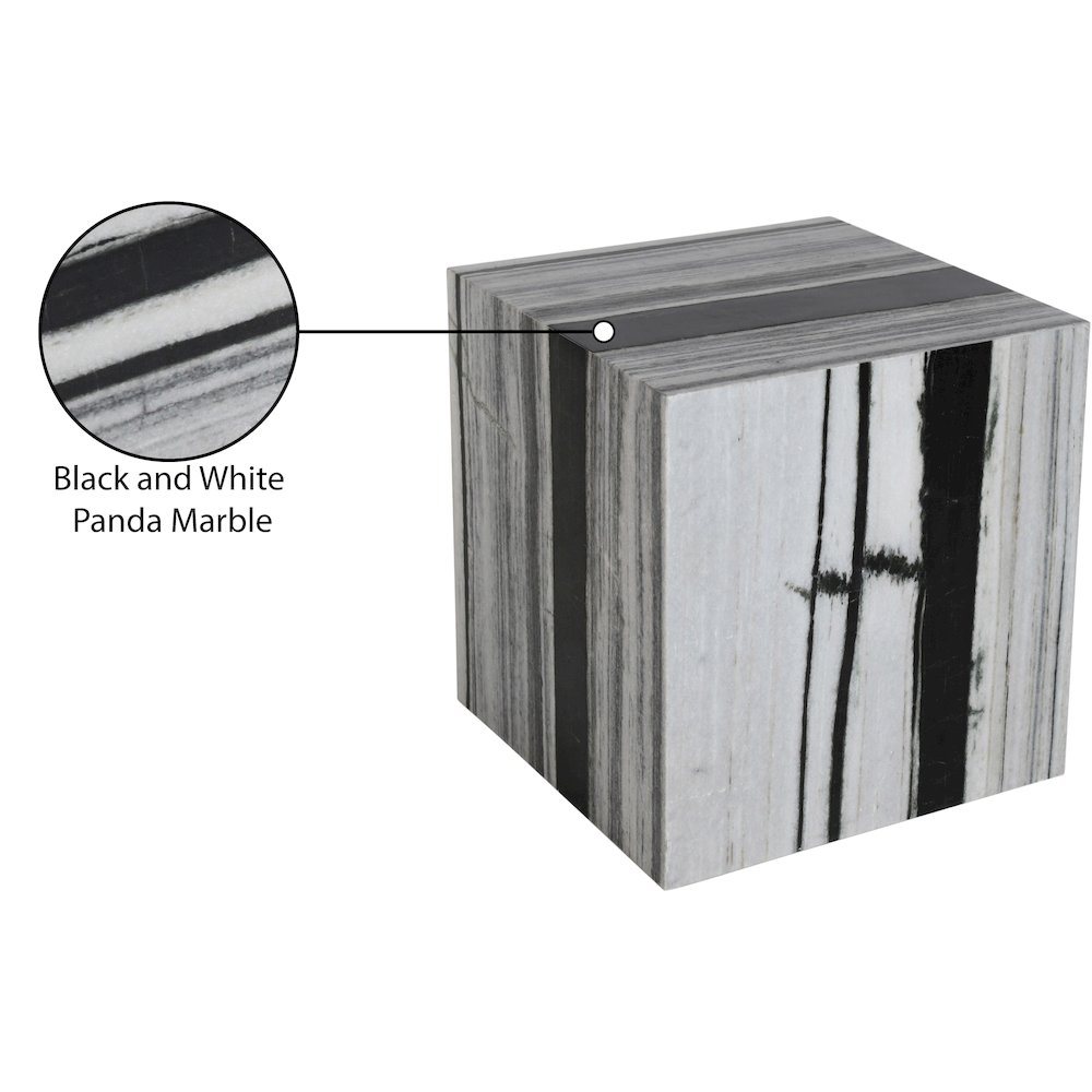 Bolzano Black Marble End Table. Picture 6