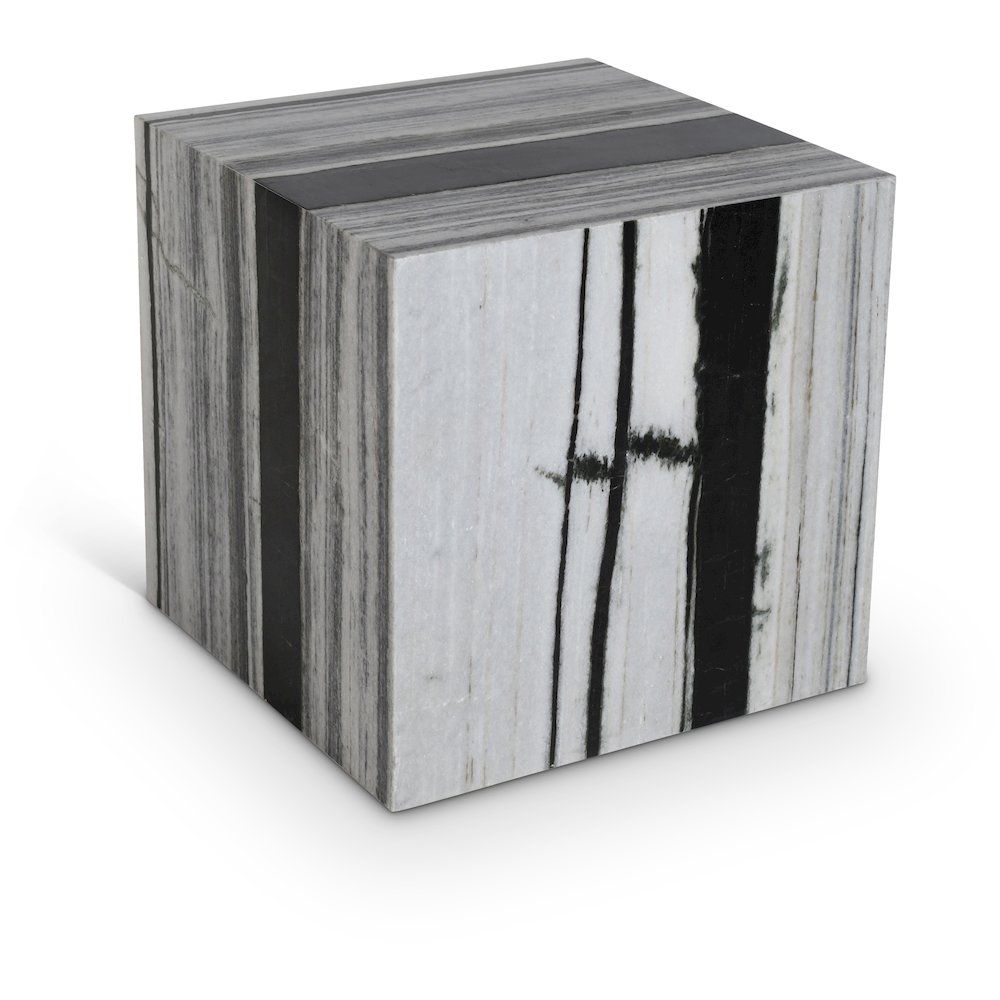 Bolzano Black Marble End Table. Picture 1