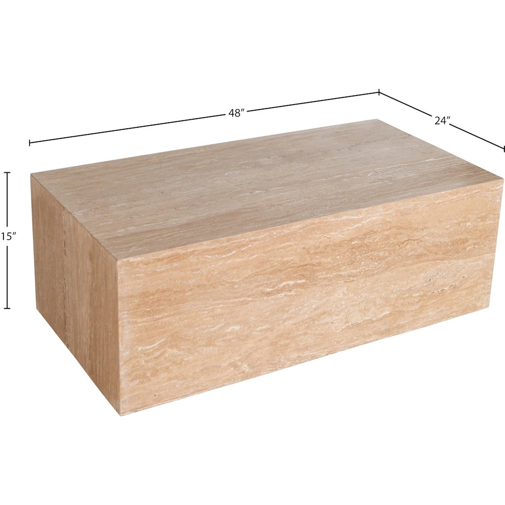 Bolzano Beige Travertine Coffee Table. Picture 4