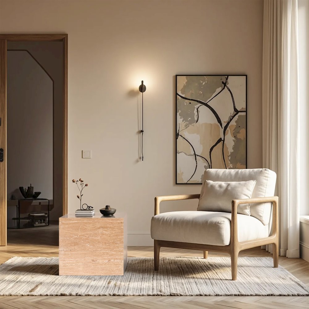 Bolzano Beige End Table. Picture 2