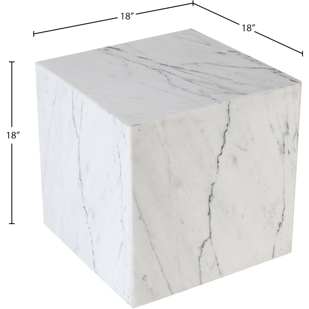 Bolzano White End Table. Picture 9