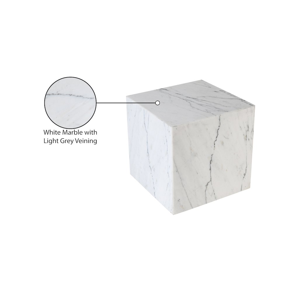 Bolzano White End Table. Picture 10