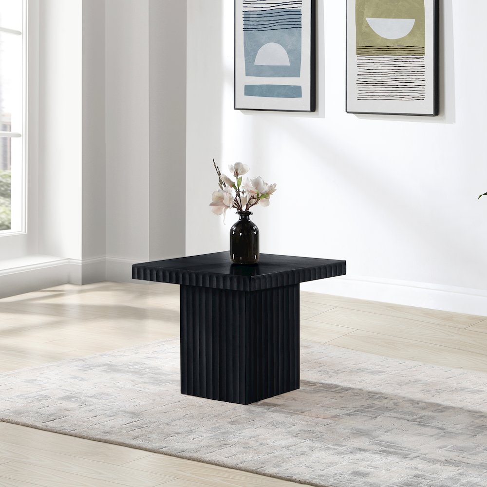 Spencer Black Oak Veneer Coffee Table. Picture 2