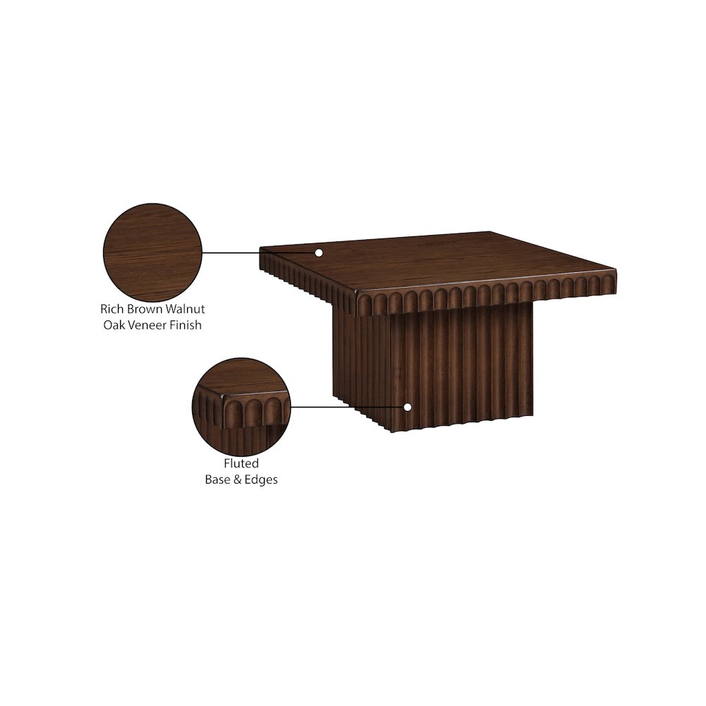 Spencer Brown Oak Veneer Coffee Table. Picture 9