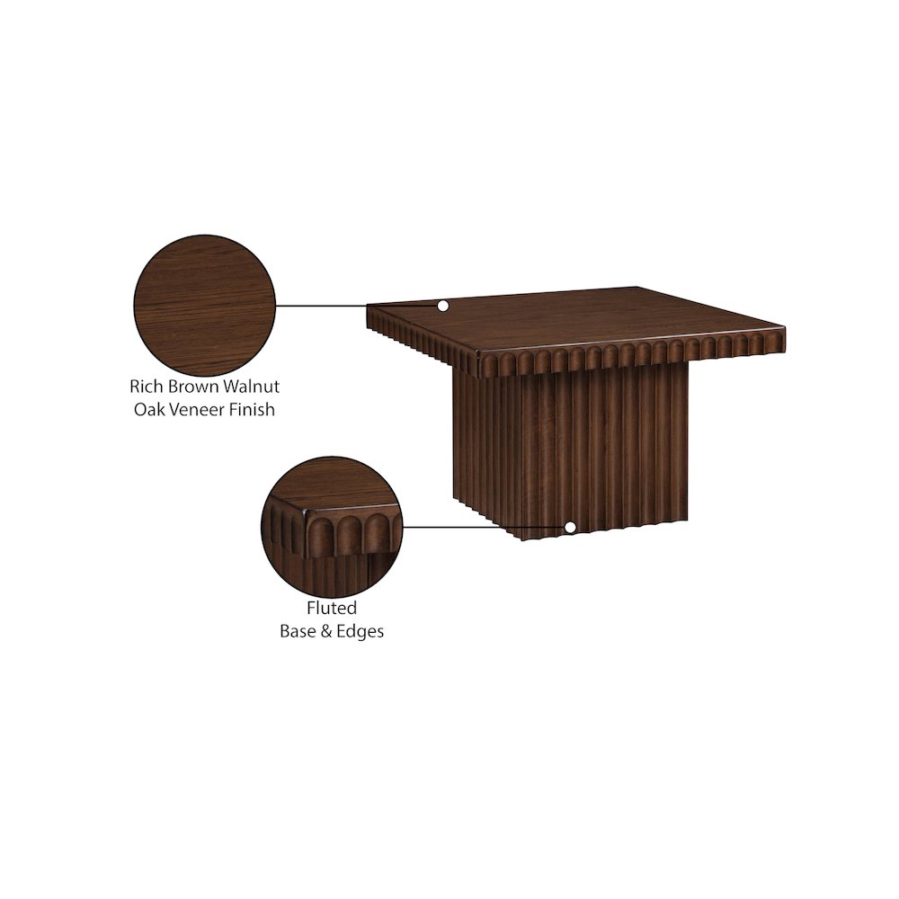Spencer Brown Oak Veneer Coffee Table. Picture 9