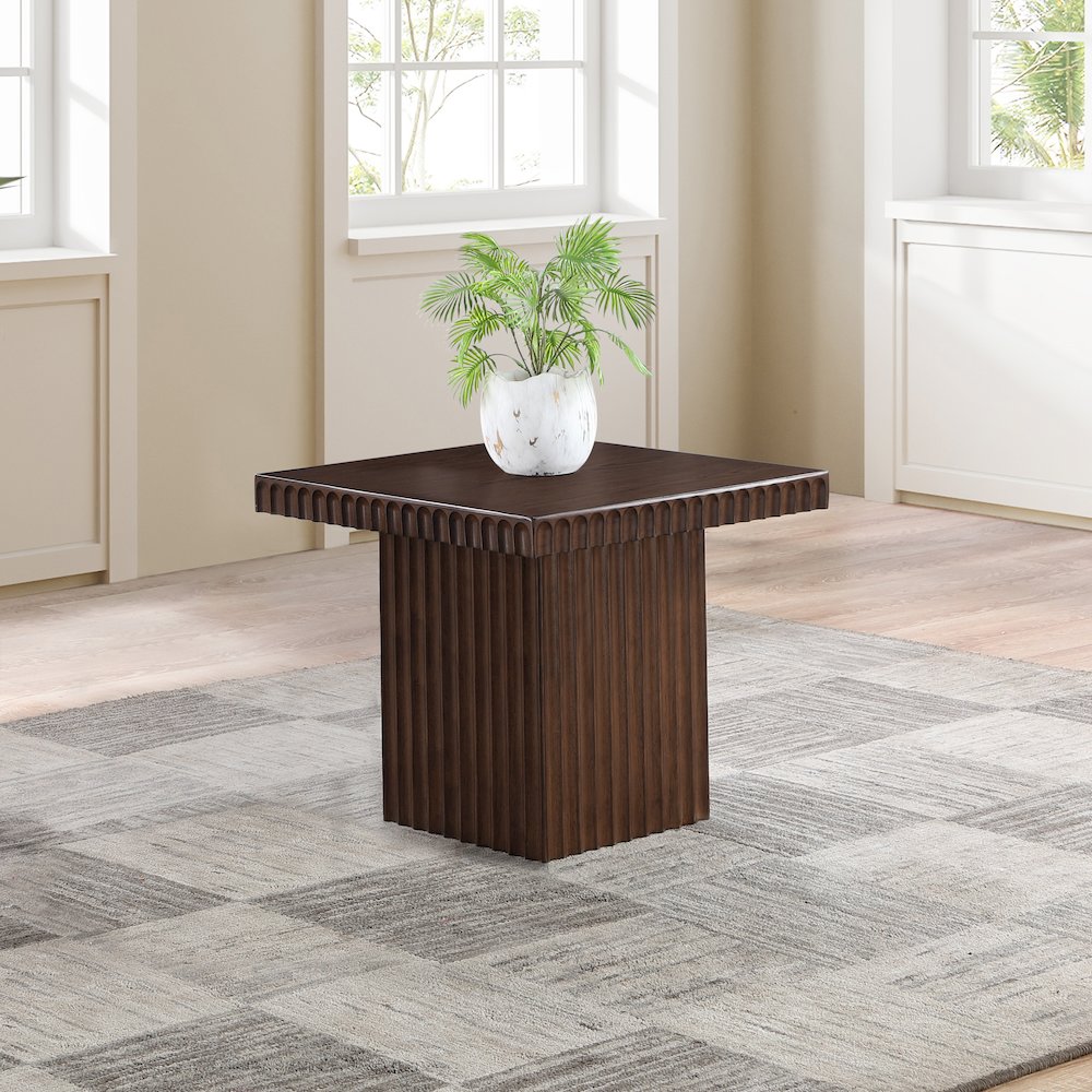 Spencer Brown Oak Veneer Coffee Table. Picture 2