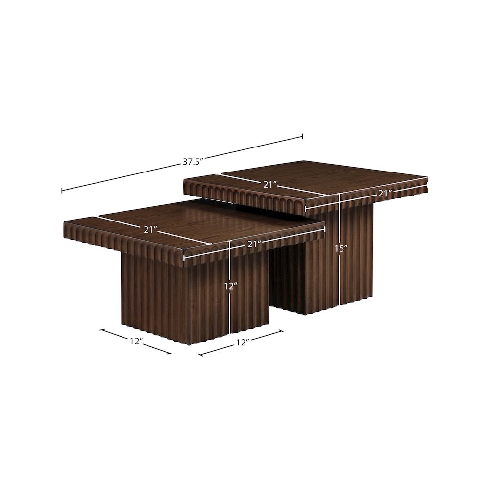Spencer Brown Oak Veneer Coffee Table. Picture 8