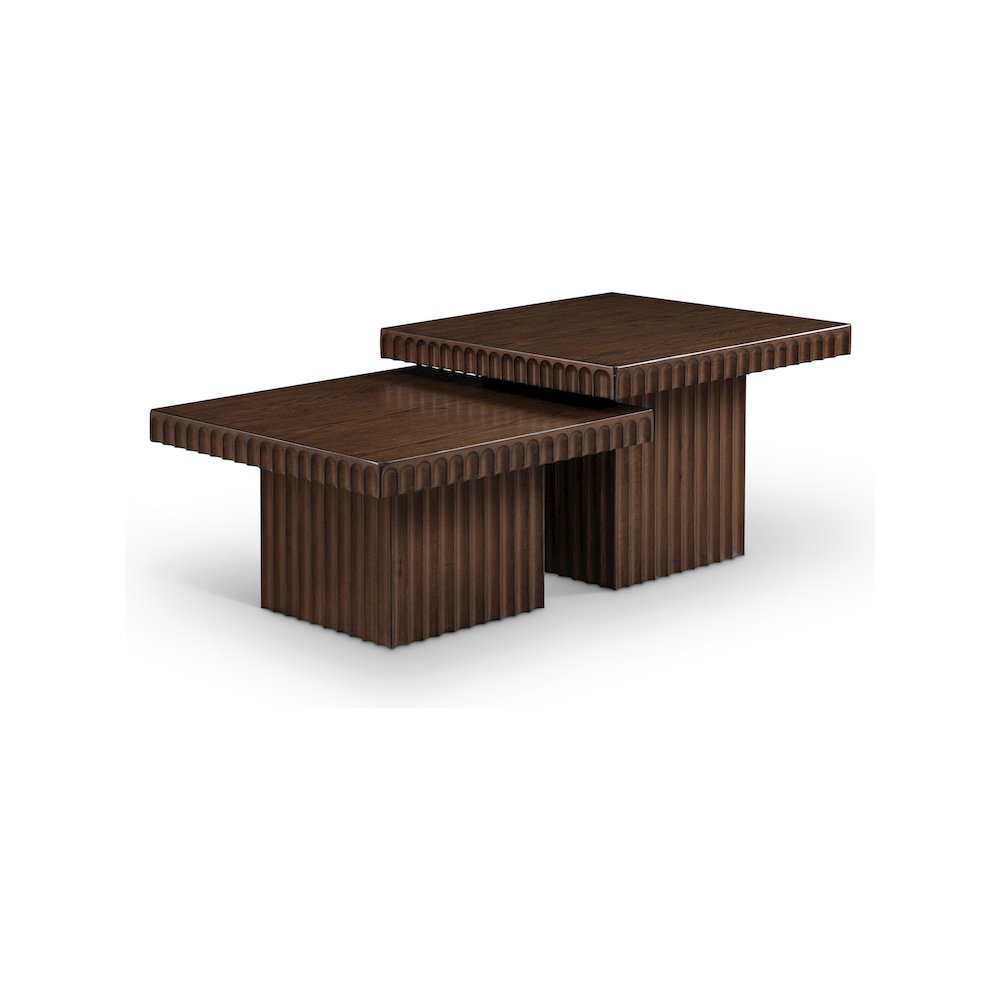 Spencer Brown Oak Veneer Coffee Table. Picture 1