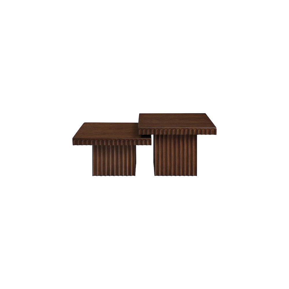 Spencer Brown Oak Veneer Coffee Table. Picture 4