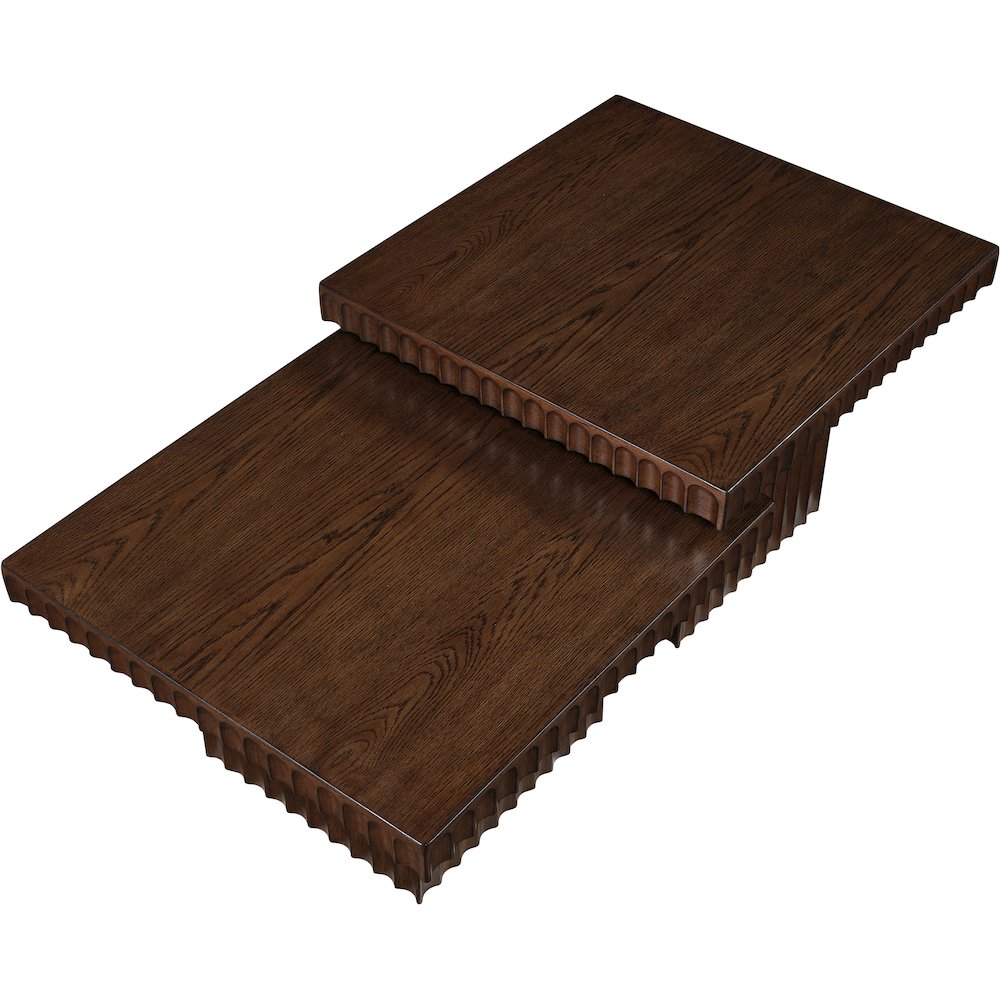 Spencer Brown Oak Veneer Coffee Table. Picture 5