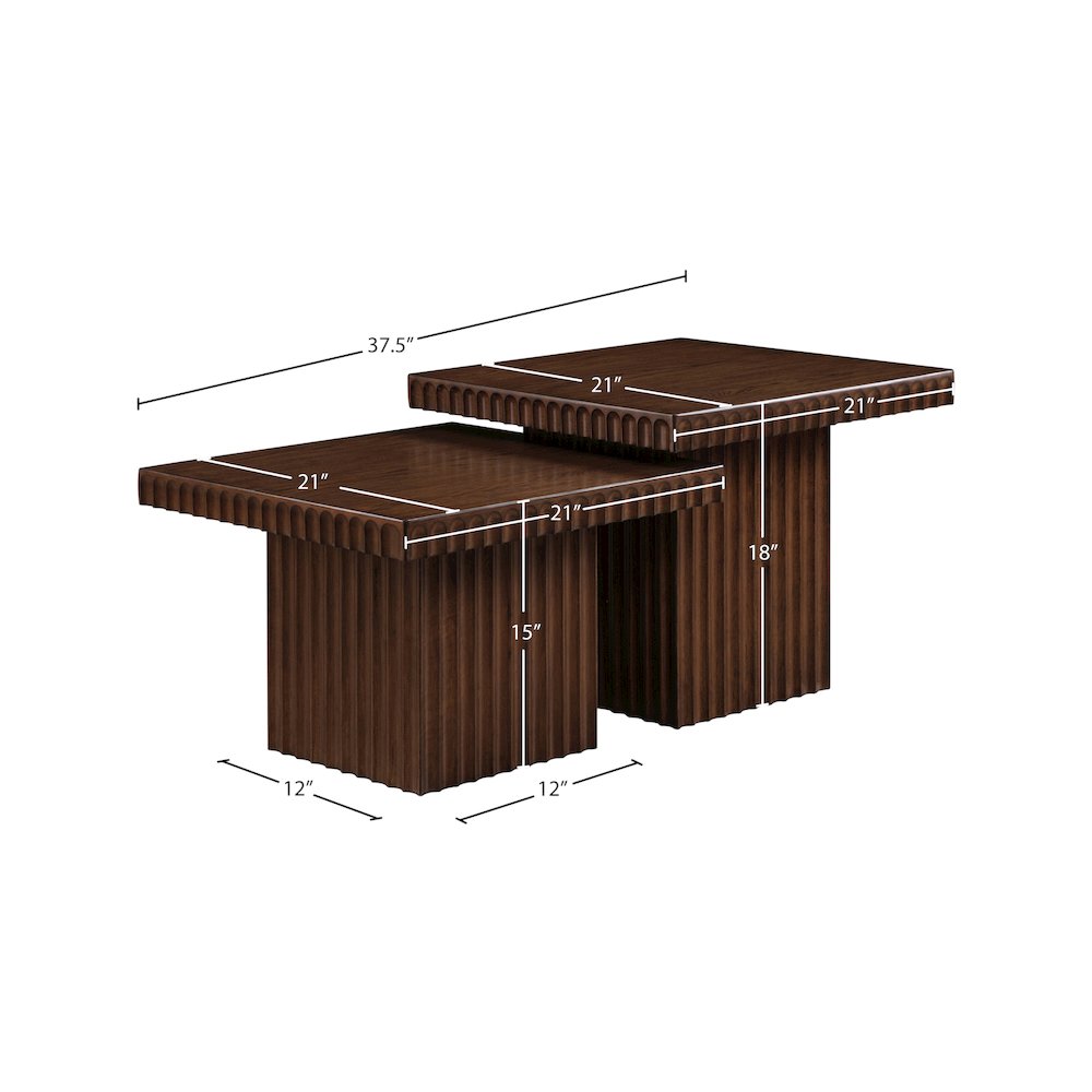 Spencer Brown Oak Veneer Coffee Table. Picture 8