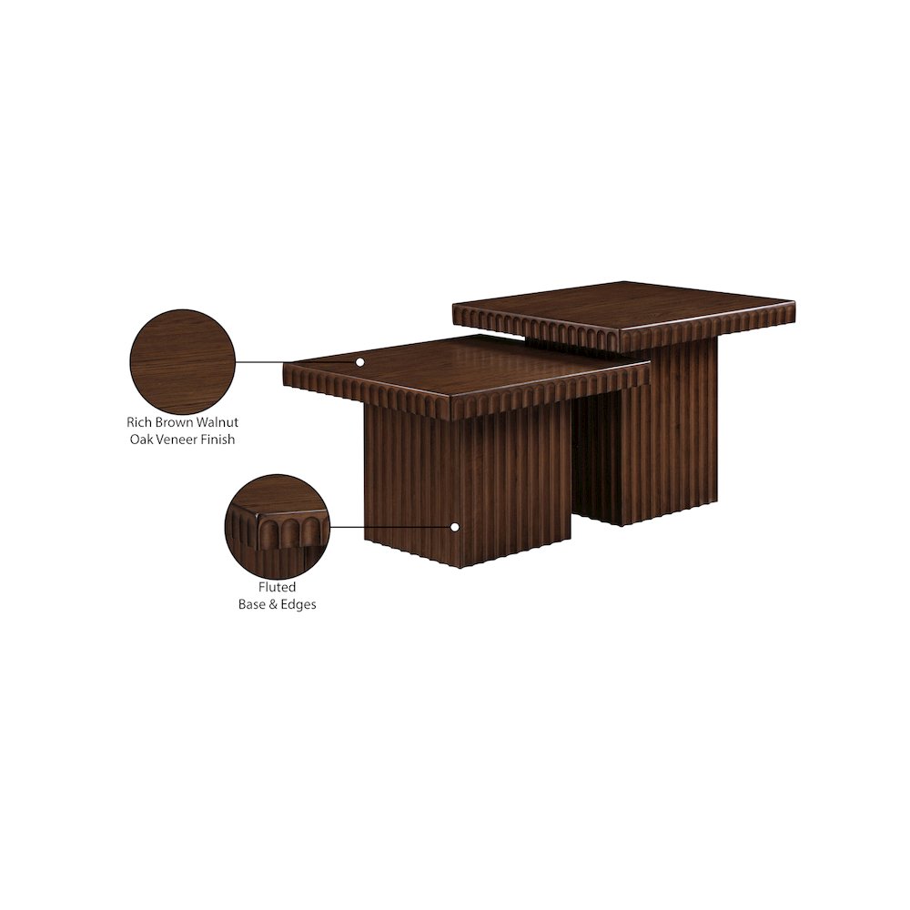 Spencer Brown Oak Veneer Coffee Table. Picture 9