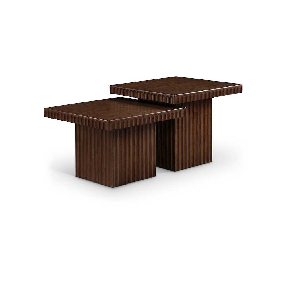 Spencer Brown Oak Veneer Coffee Table. Picture 1