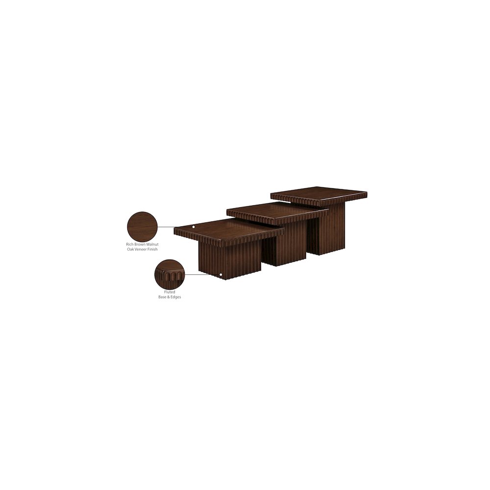 Spencer Brown Oak Veneer Coffee Table. Picture 14
