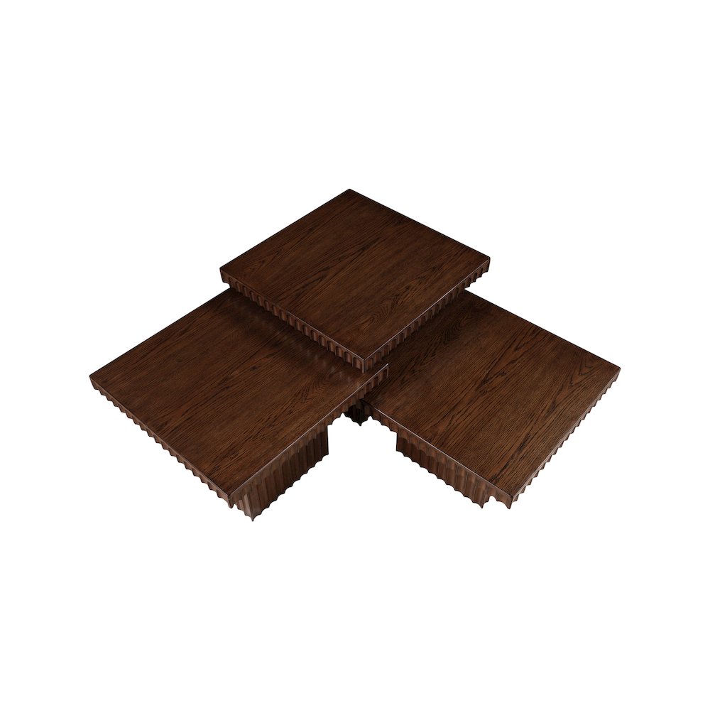 Spencer Brown Oak Veneer Coffee Table. Picture 10