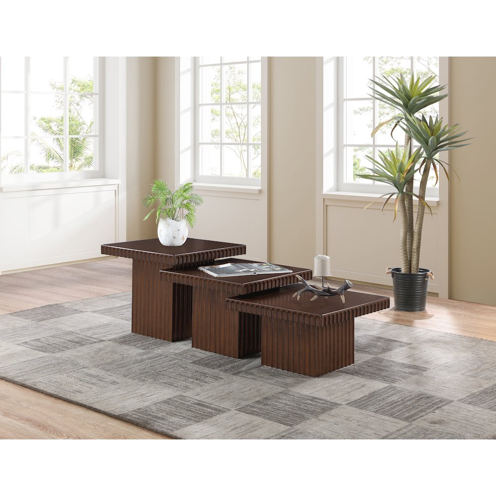 Spencer Brown Oak Veneer Coffee Table. Picture 3